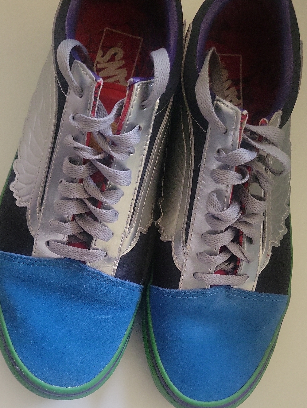 Marvel Men's Low-Top Sneakers in Blue, Green & Silver with Red Accents - Picture 7 of 12